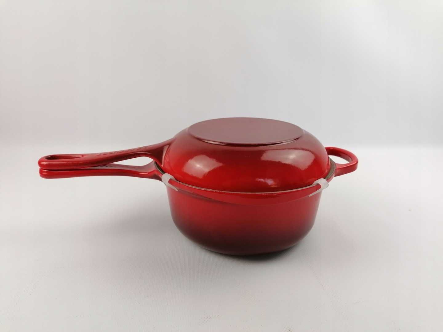 Rondel żeliwny czerwony Garnek Le Creuset Marmitout 2,3 l 22cm