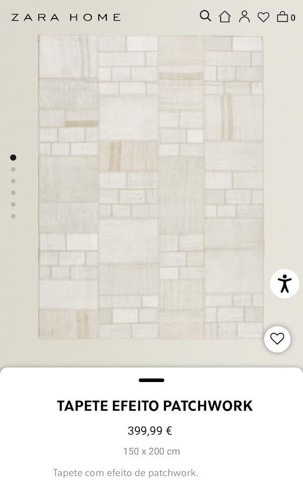 Tapete Efeito PATCHWORK Zara Home NOVO