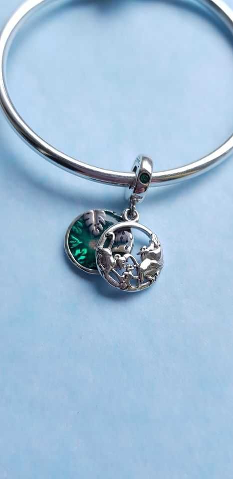 charms zawieszka srebro 925 Simba Timon i Pumba