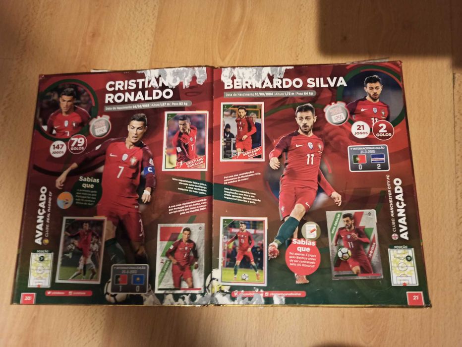 Caderneta de cromos da seleção Nacional Mundial 2018