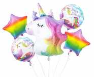Balony foliowe różowe Jednorożec kolorowe urodziny