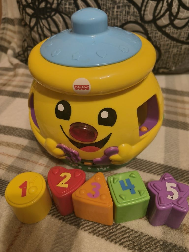 Fisher Price Garnuszek,Miś,Piramida z kółek giga