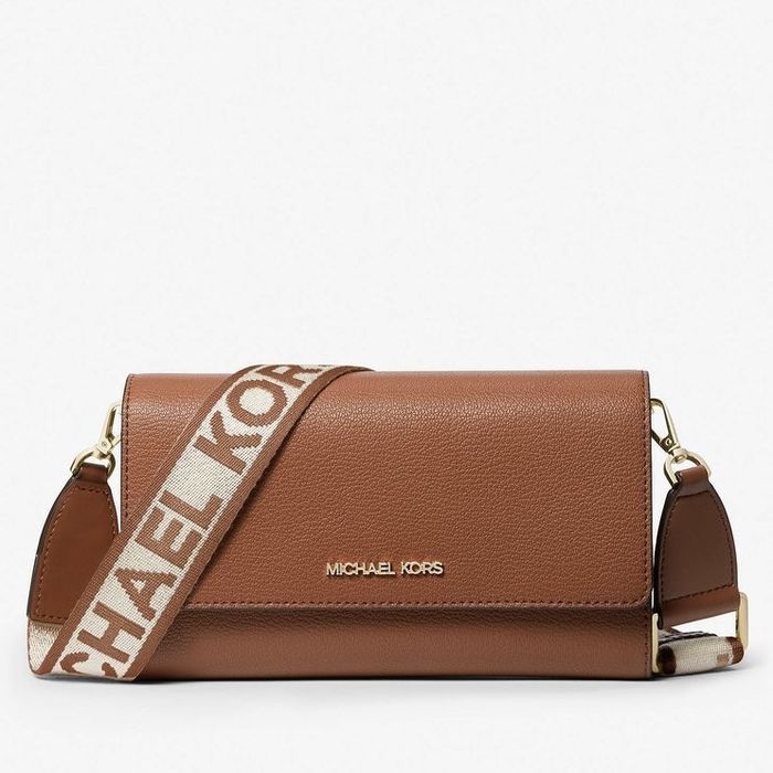Женская сумочка Michael Kors Jet Set Large Leather Crossbody Bag