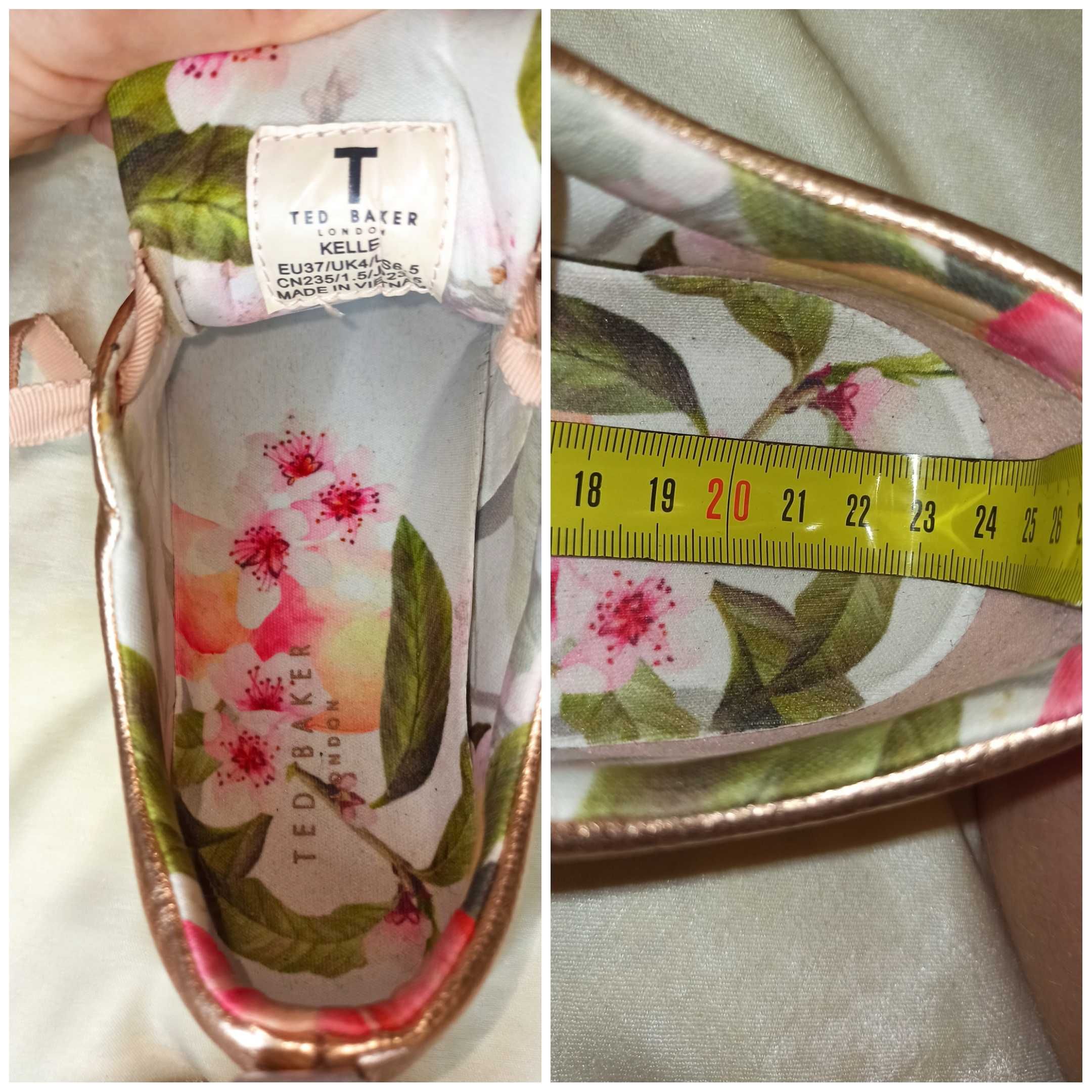 Кроссовки Ted Baker золотистые, нат.кожа,37р