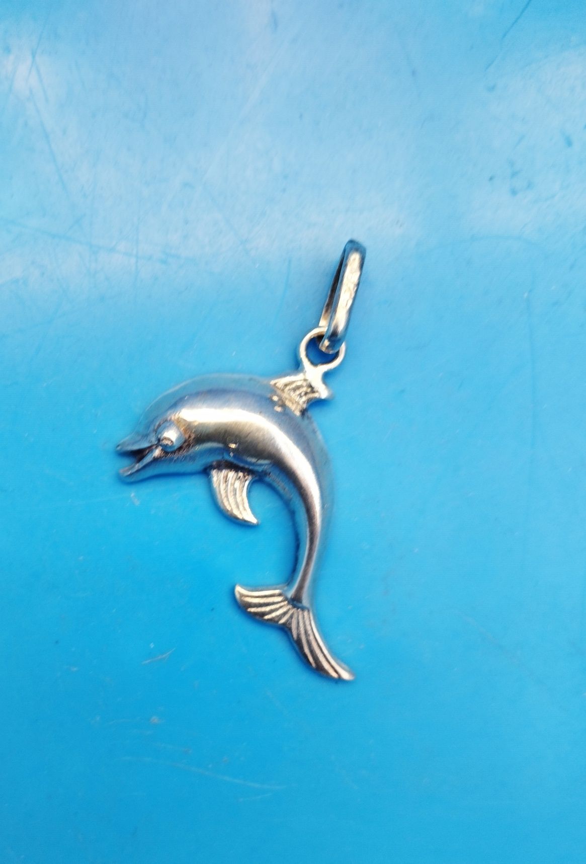 Pingente, pendente, amuleto. Golfinho. Peixe .Prata 925