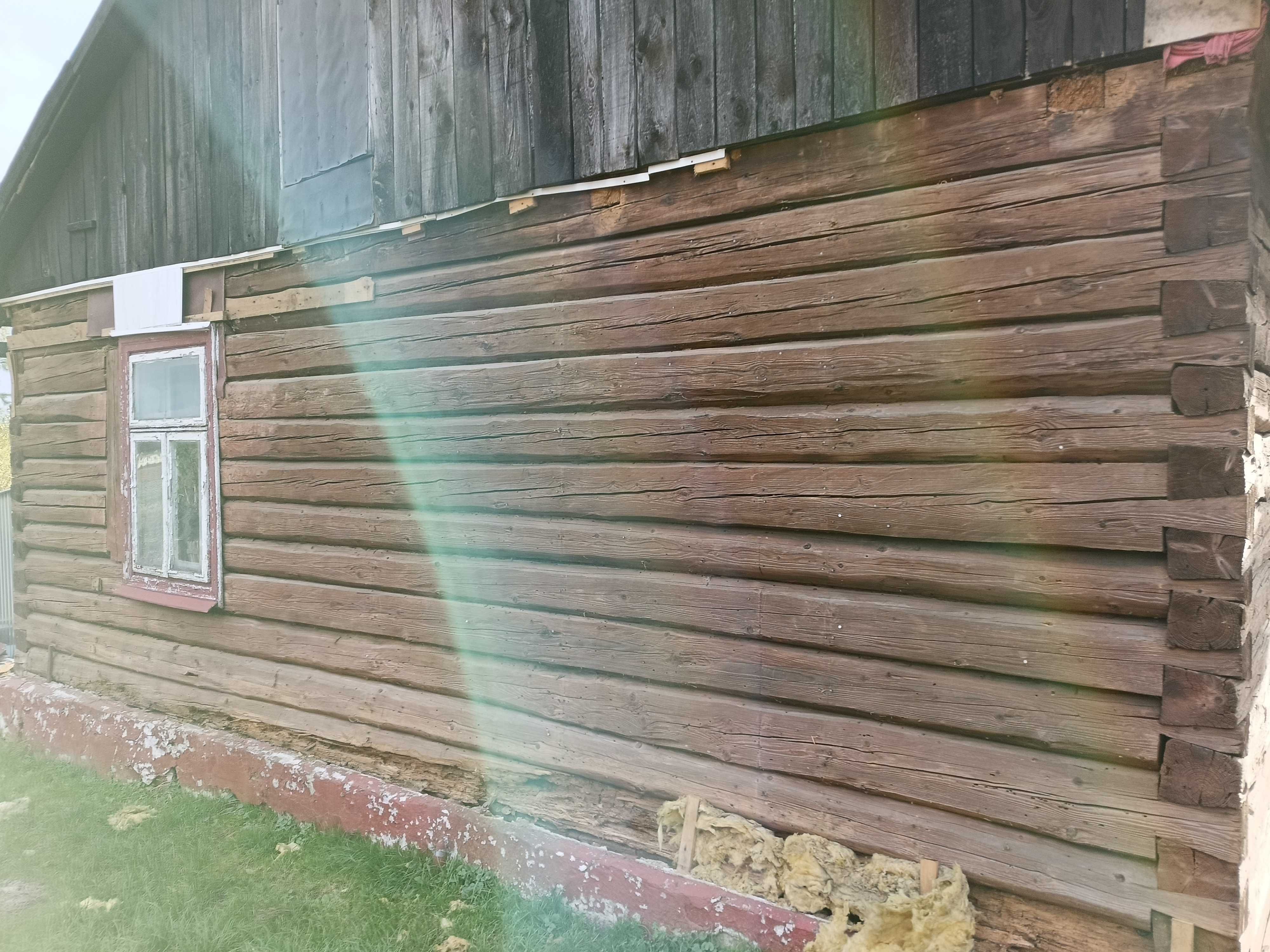 Dom 12x8m z bala 22cm do rozbiórki  z drewna do przeniesienia drewnian