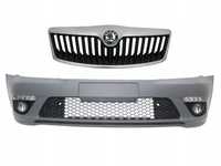 Zderzak przod kpl Kratki Grill Led Tuning Vrs Skoda Octavia II 2 1z Lift 08