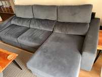 Sofá 3 lugares com chaise longue