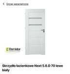 Drzwi łazienkowe / Domidor / lewe / białe / 70