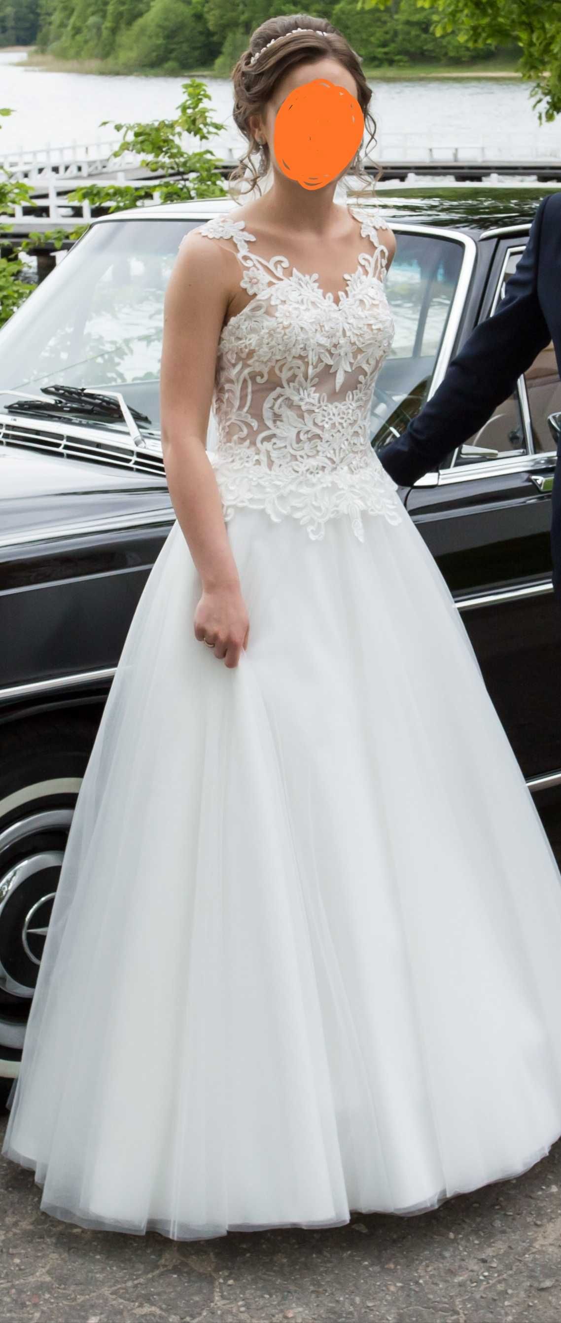 Suknia ślubna, ecrue, rozmiar 36