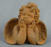 AMOR żeliwo anioł aniołek figura rzeźba ogród taras metal posiad 2szt.