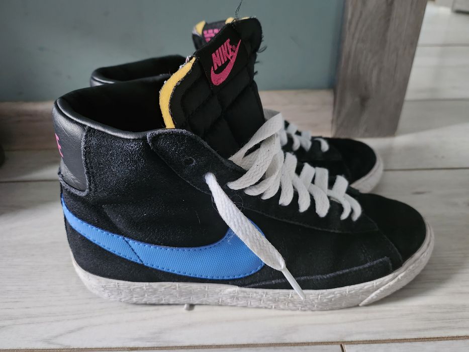 Czarne adidasy nike blazer mid sznurowane Rozmiar 38 zamsz