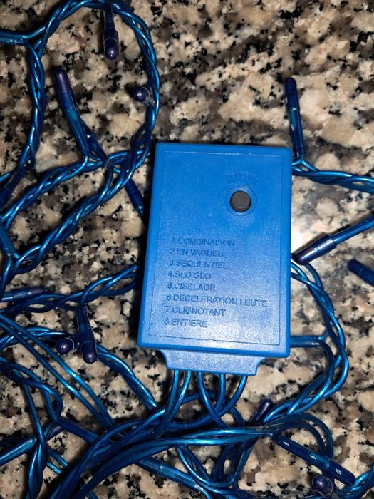 Luzes de Natal azuis 6,5m