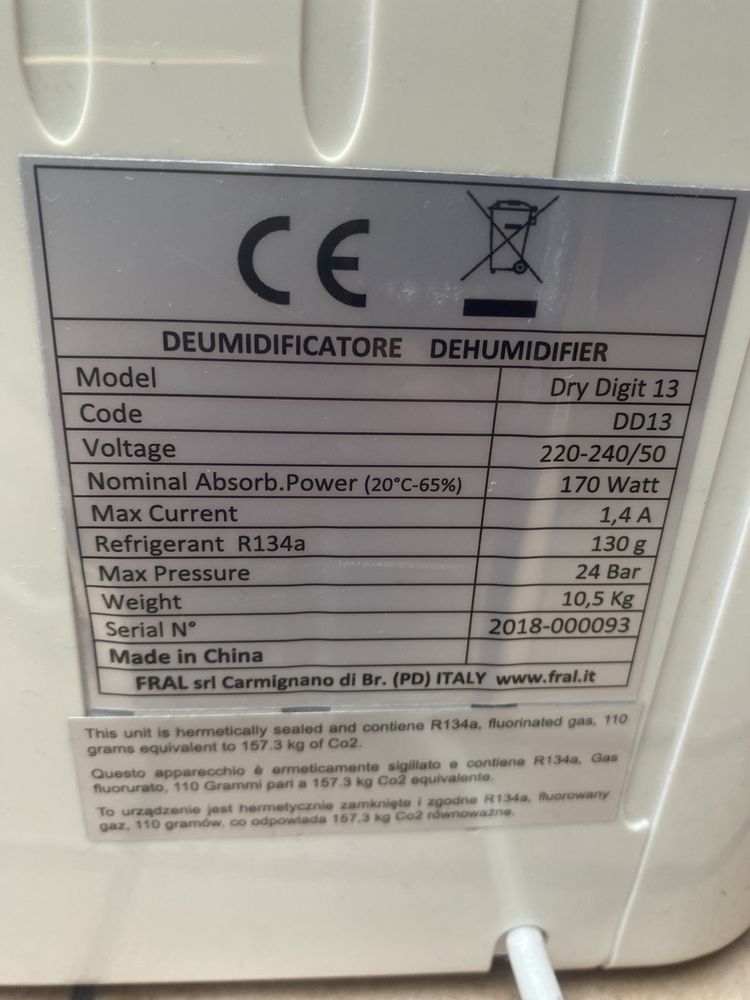 Osuszacz powietrza Fral Dry Digit 13