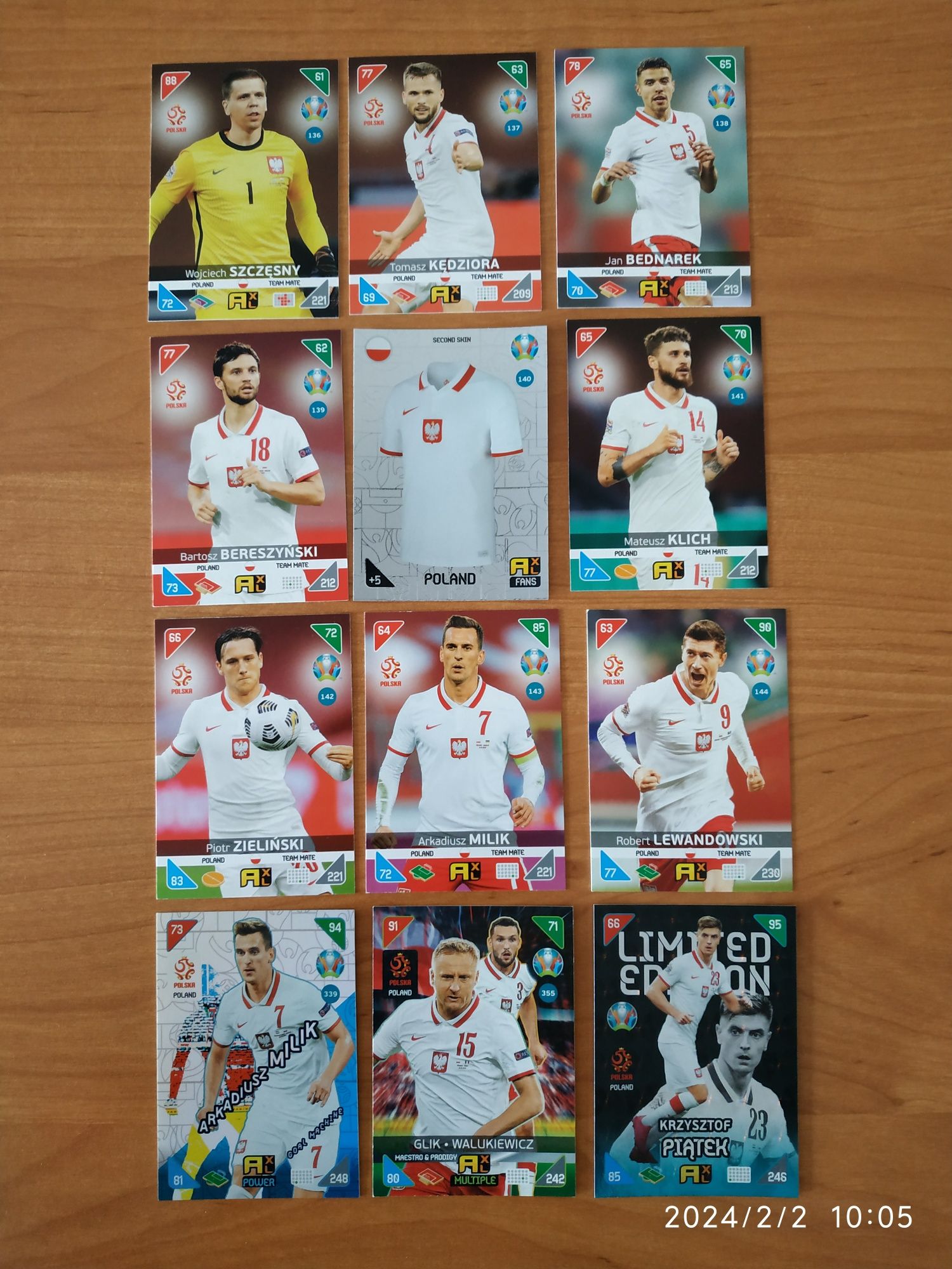 Panini UEFA EURO - Kick Off 2021 -zestaw 12 kart (Polska, Lewandowski