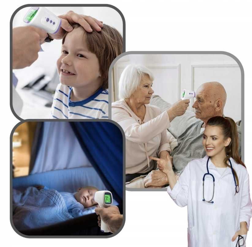 TERMOMETR BEZDOTYKOWY  NA podczerwień lekarski LCD bardzo dokładny