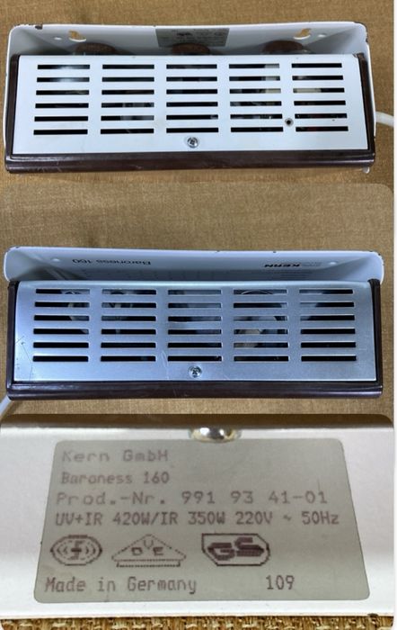 Lampa kwarcowa,solarium DR.Kern Baroness 160