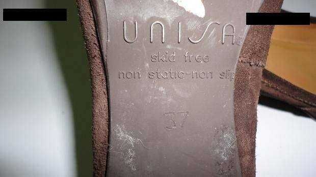 Sapatos de senhora em pele/camurça castanho Unisa