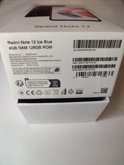 Xiaomi redmi note 12, 4/128Gb, NFC