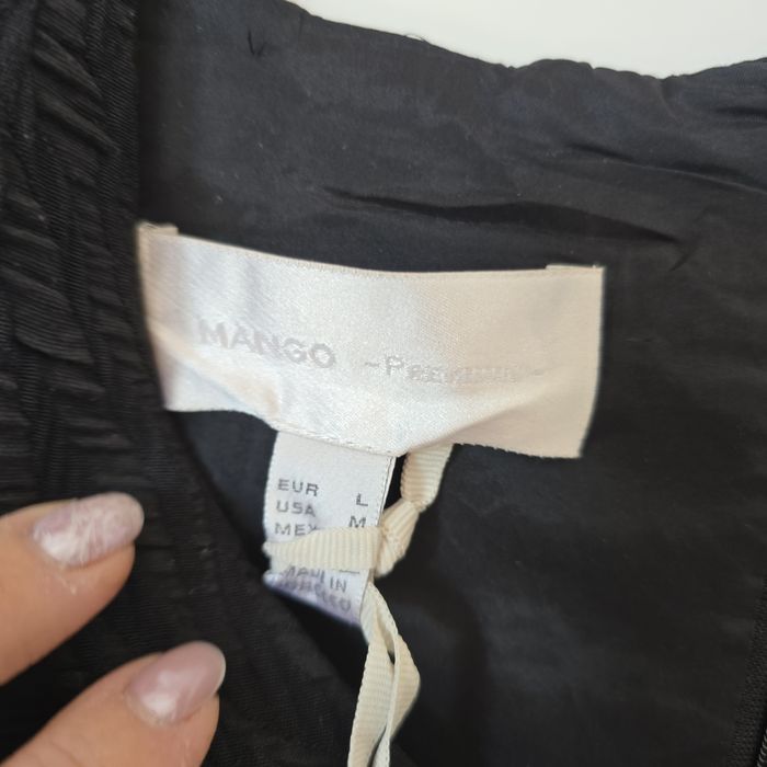 Sukienka mango l 40 mini zakardowa mała czarna koktajlowa