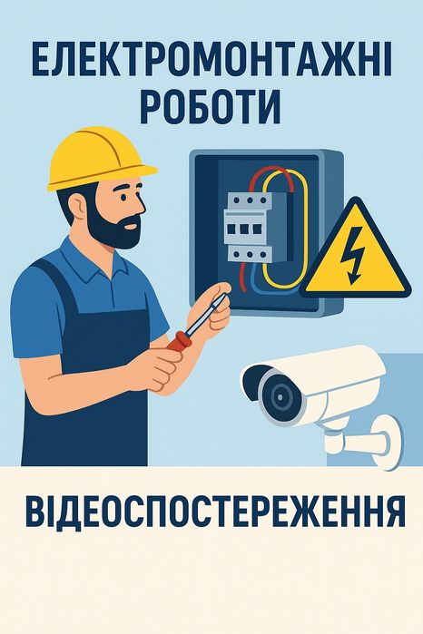Електромонтажні роботи. Відеоспостереження