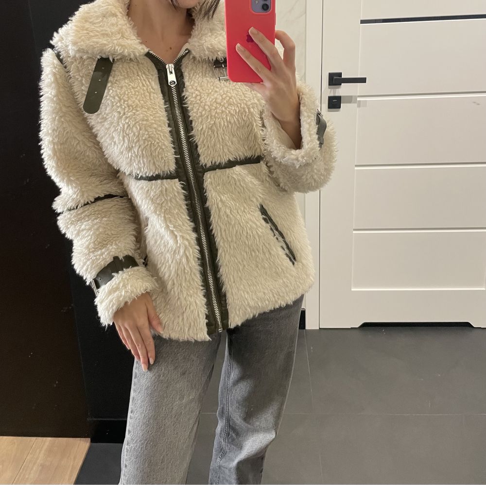 Futerko zimowe płaszcz kurtka baranek Zara style
