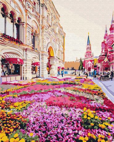 Malowanie po numerach kwiaty w mieście