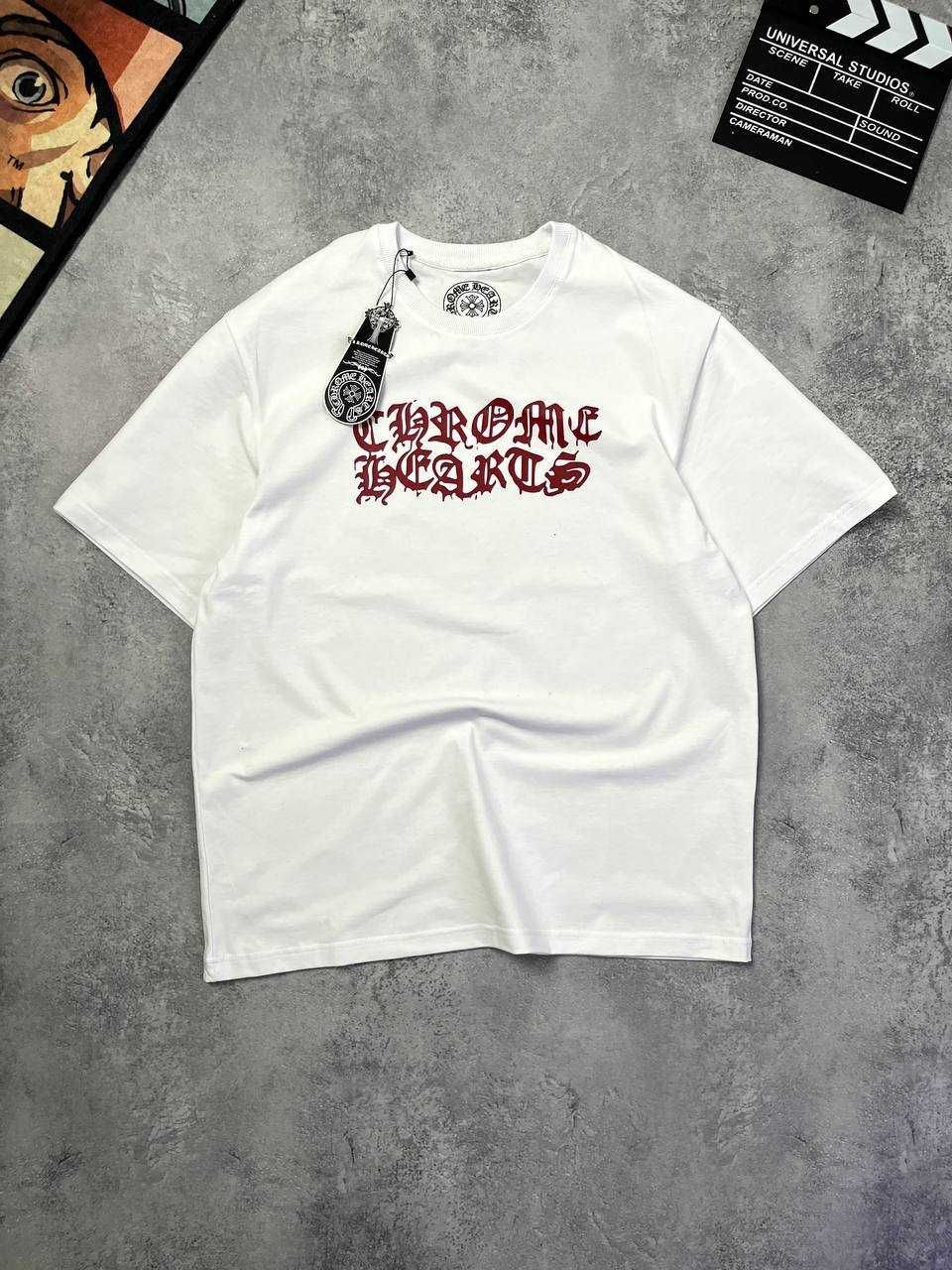 Белая Футболка Chrome Hearts с бирками (Хром Хартс)