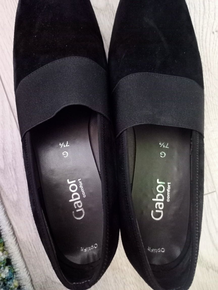 Замшеві туфлі мокасини Gabor великий розмір