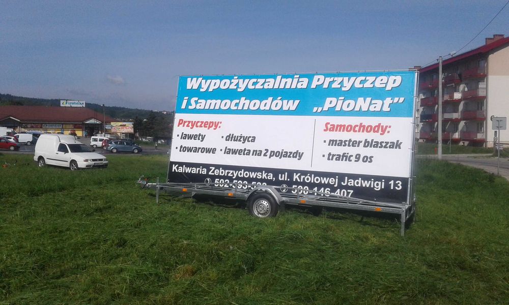 Wypożyczalnia Przyczep Wadowice Kalwaria Zebrzydowska
