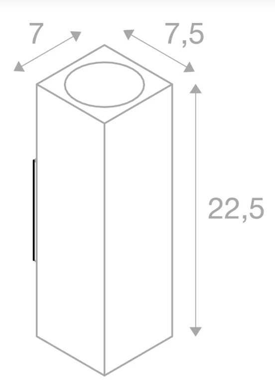 Lampa ścienna THEO UP-DOWN OUT antracyt GU10 2x35W SLV 229535