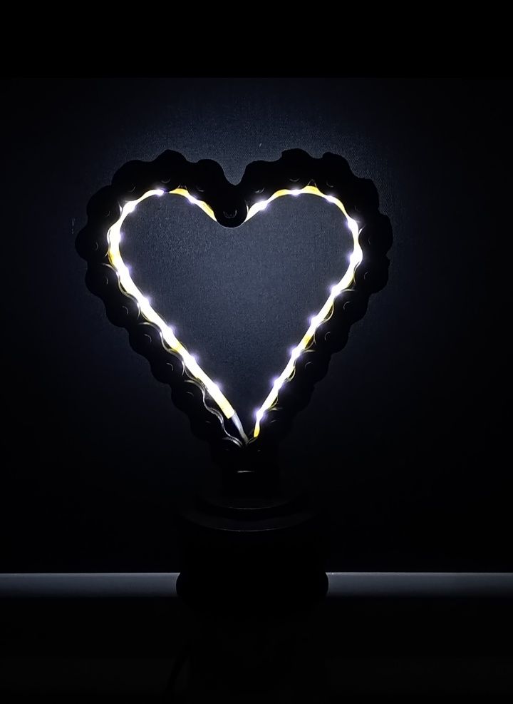 Handmade lampka w kształcie serca