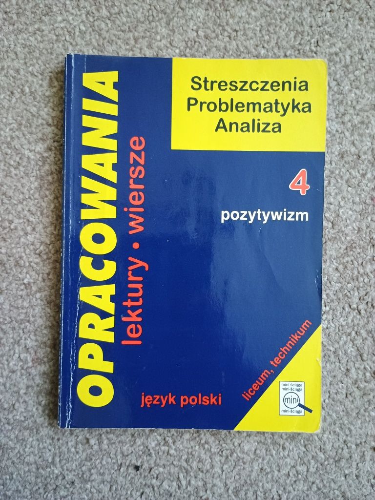 Opracowania lektury, wiersze pozytywizm