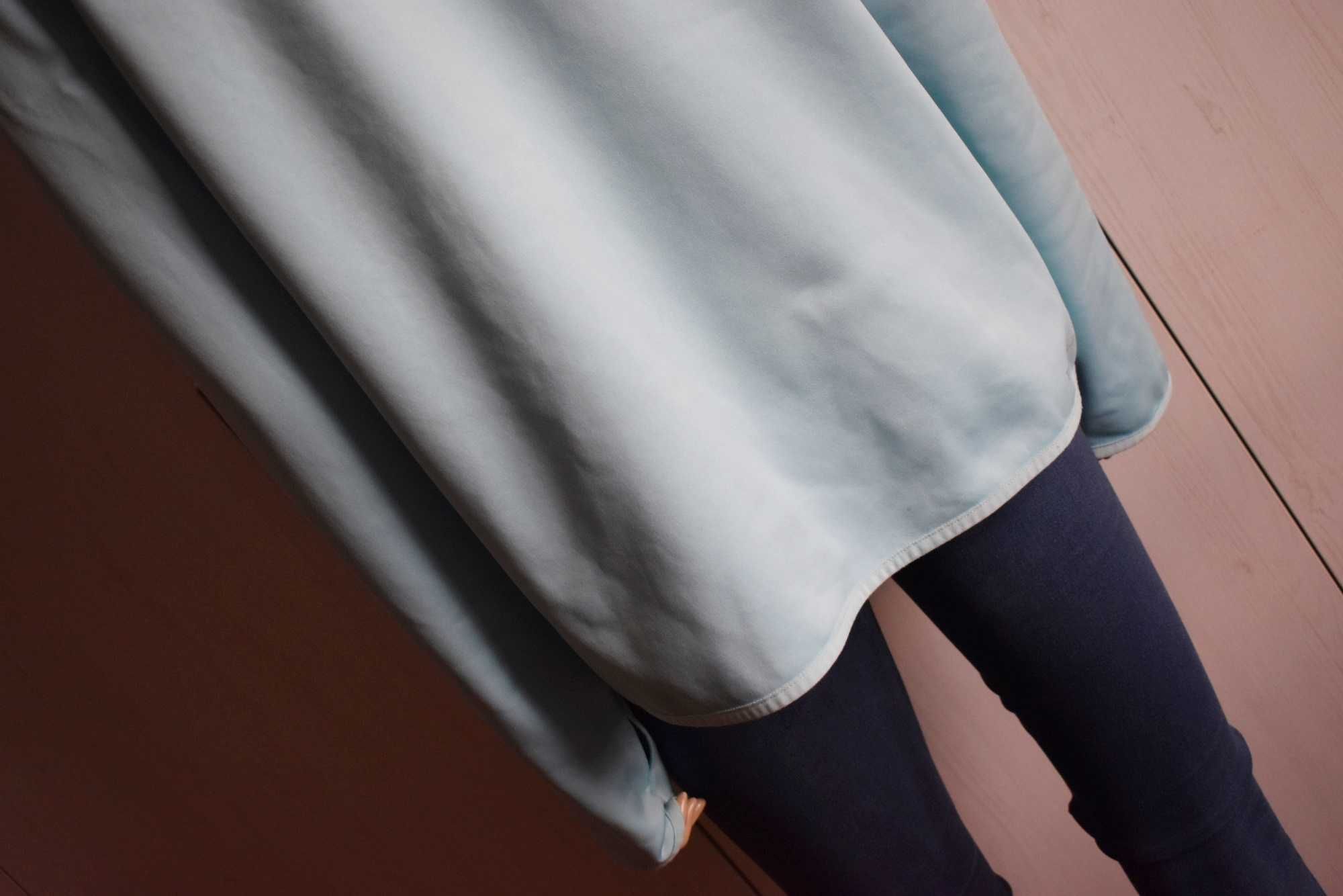 Bluza 38 M błękitna Nike z kapturem sportowa ocieplana kaptur trekking
