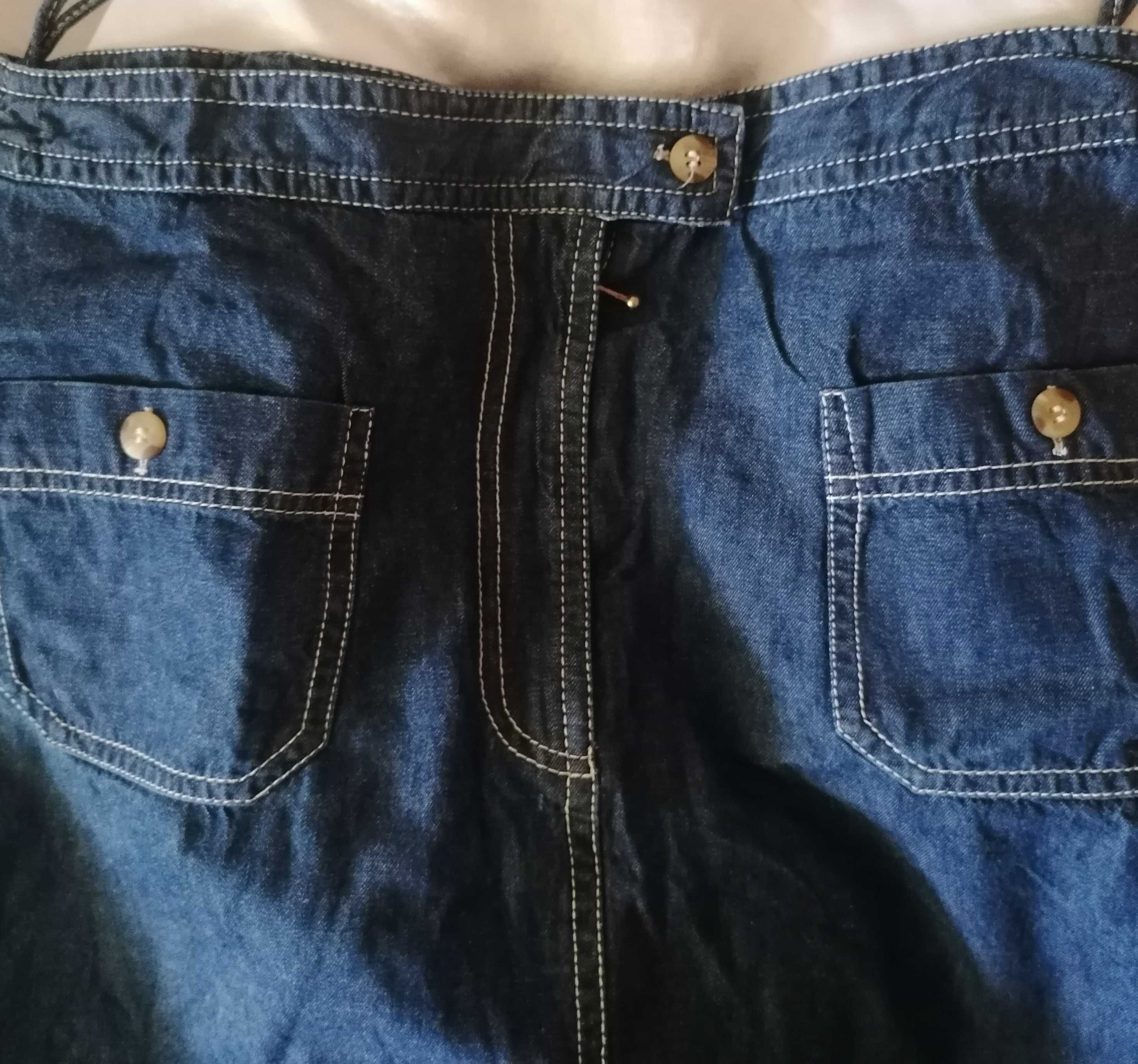 Krótka bawełniana spódnica jeansowa M/ L