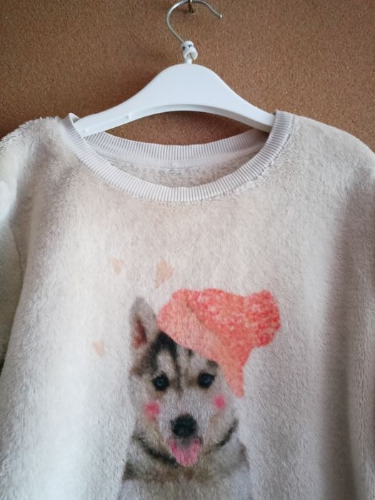 Ciepła bluza z misia rozm 128.