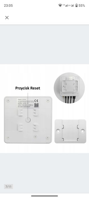 Licznik energii WiFi 3 fazy DWUSTRONNY 80A Transformatory Antena TUYA