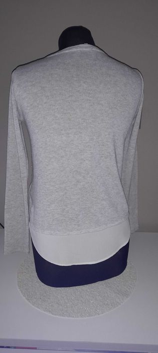 H&M bluzka sweterek dziewczęcy z koszula i perełkami r. 146/152