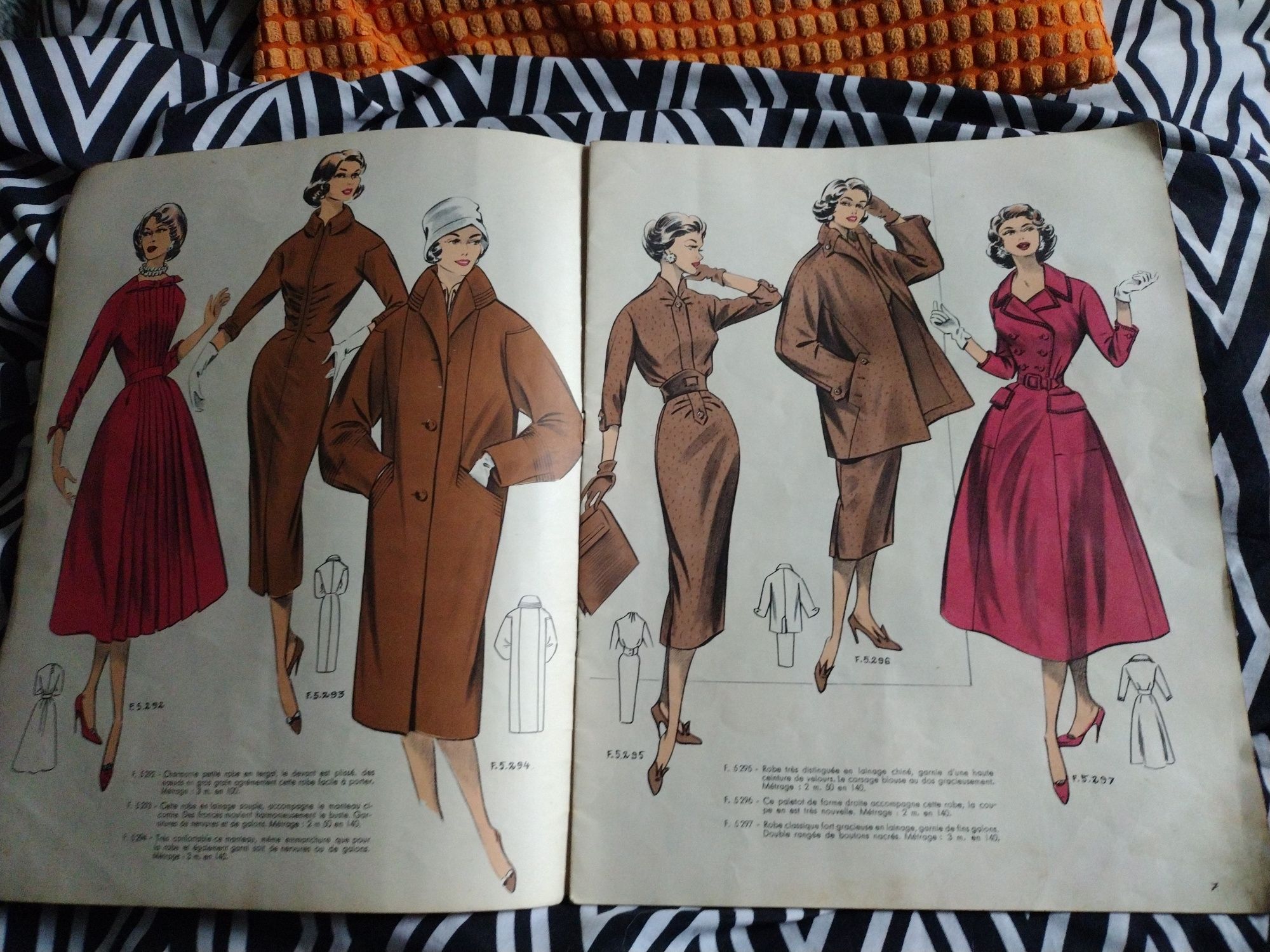 Gazeta moda francuska Francine 1958 rok