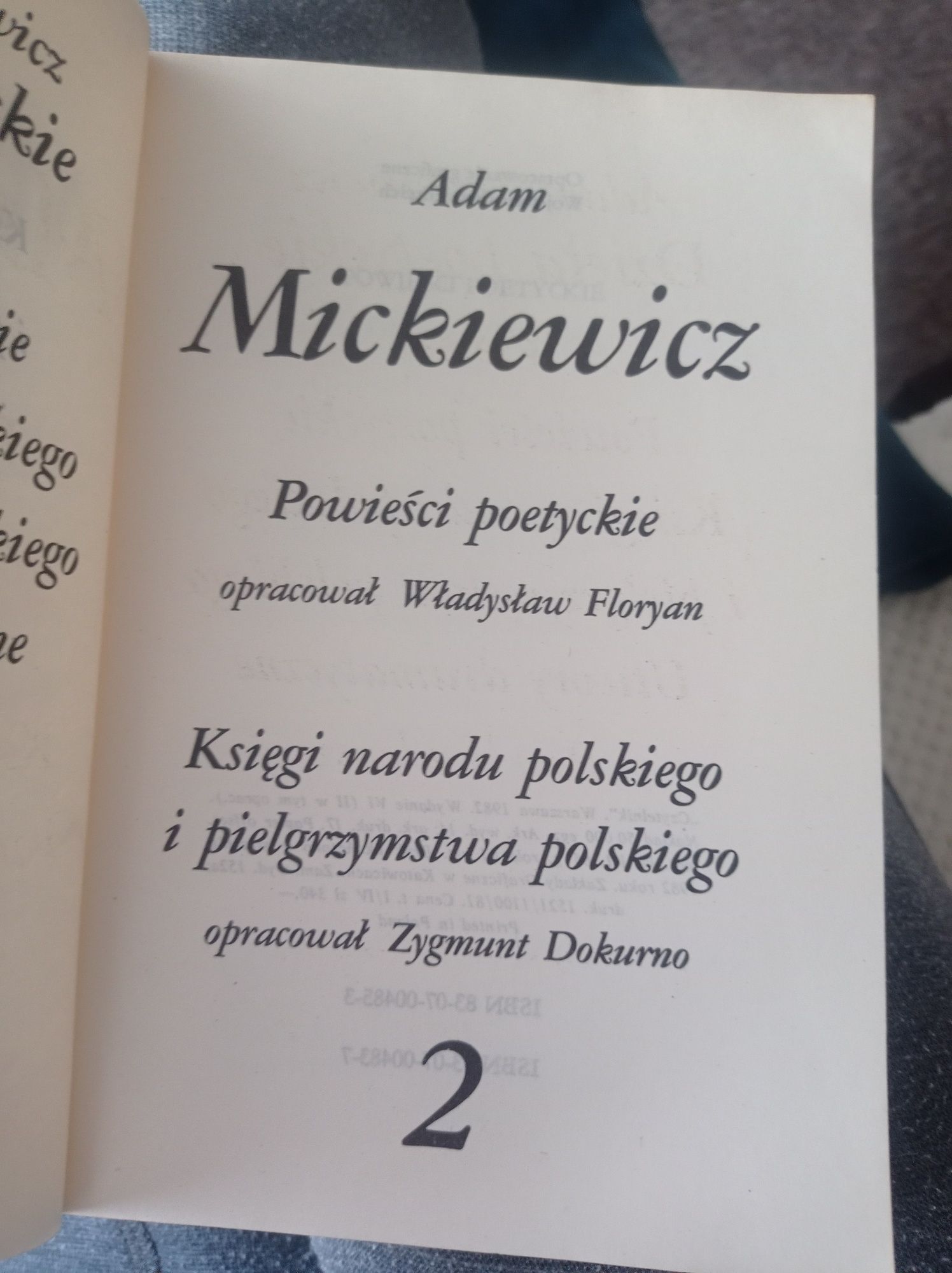 Mickiewicz 2 powieści poetyckie