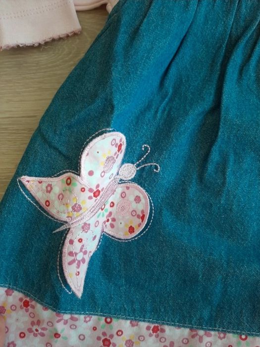 Conjunto Vestido borboleta + Camisola 3-6m