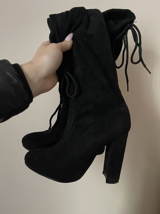 Замшеві ботфорти 36 розмір