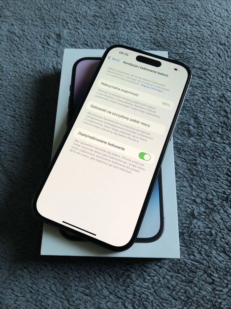 iPhone 14 Pro - 128GB - Fiolet - 98% Baterii - GWARANCJA 2025