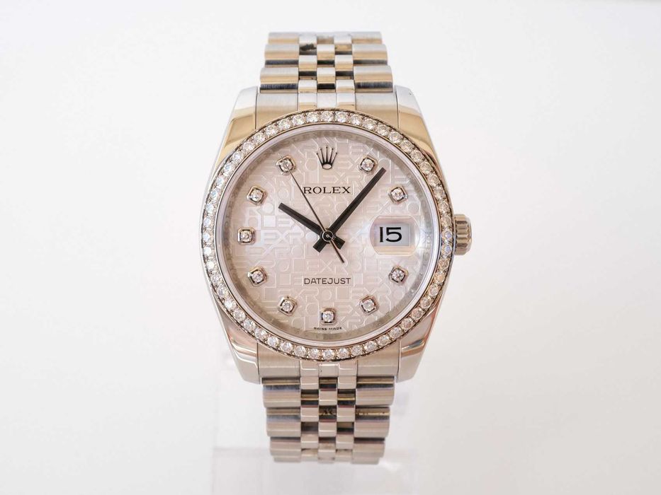 Rolex Datejust 36mm Jubilee Steel Silver Computer Diamond Dial Bezel