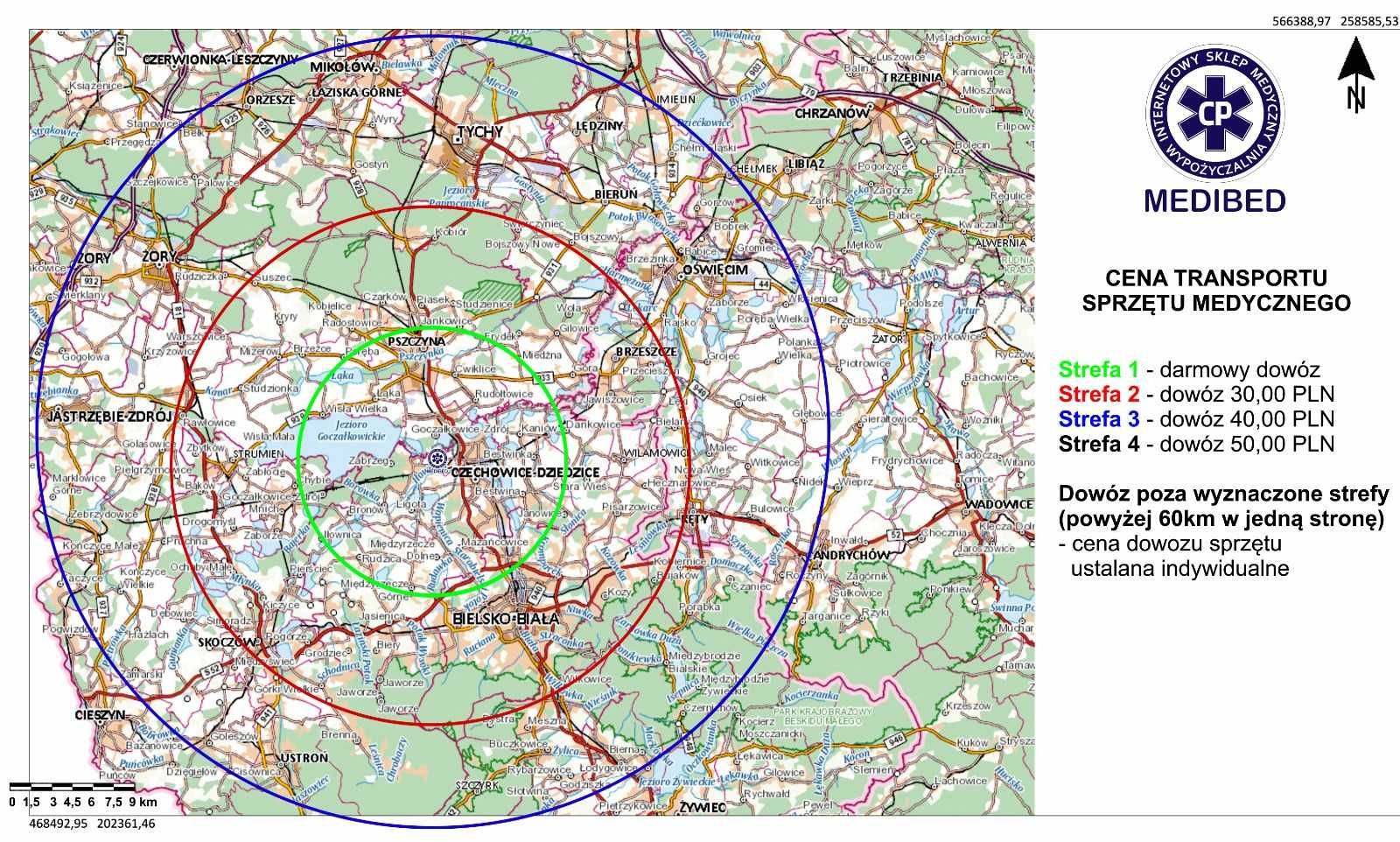 Przenośny koncentrator tlenu - Katowice, Bielsko, Czechowice, Tychy