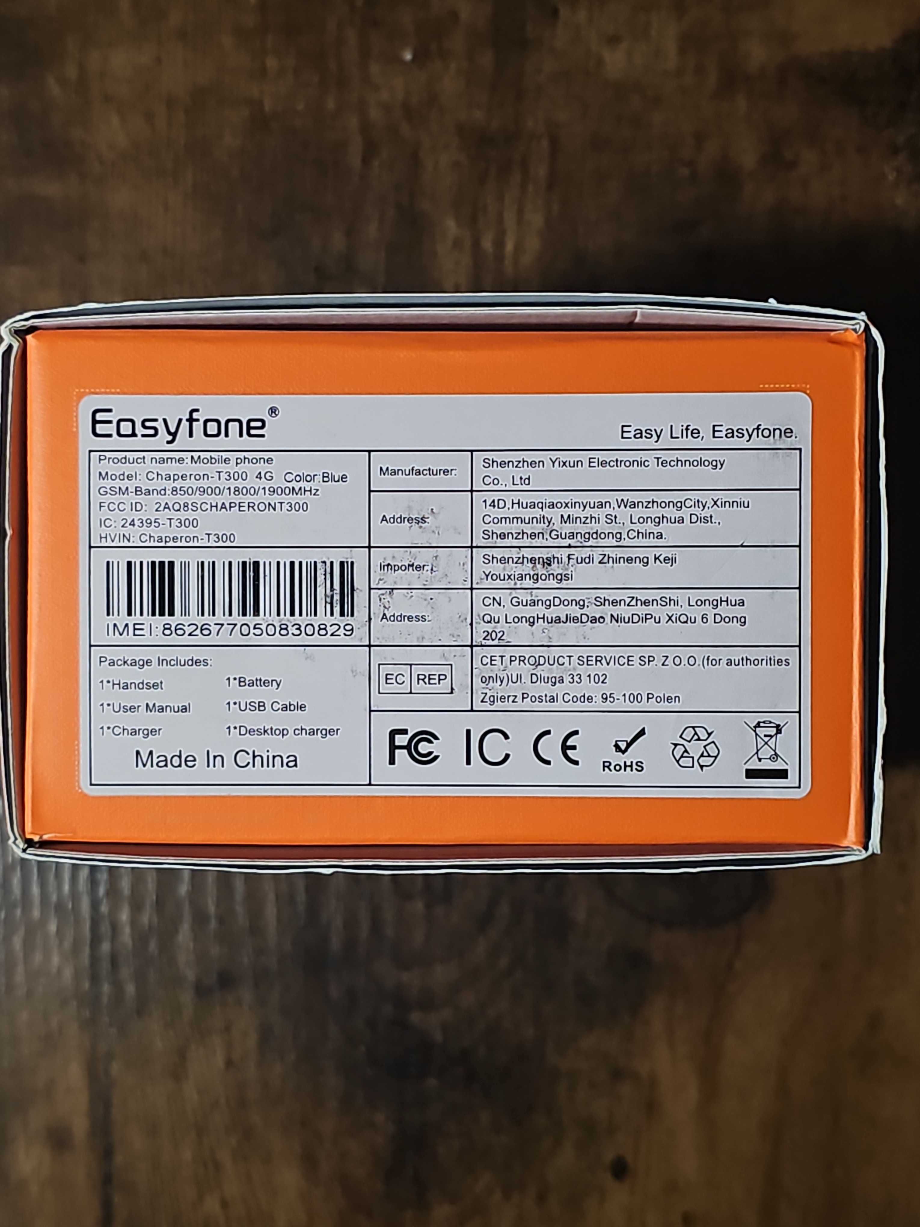 Easyfone T300 4G odblokowany telefon komórkowy z dużymi przyciskami