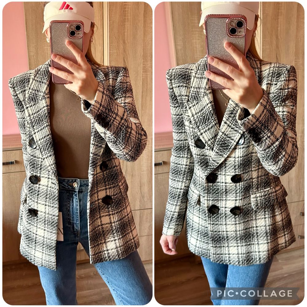 Zara marynarka w krate M nowa z metką