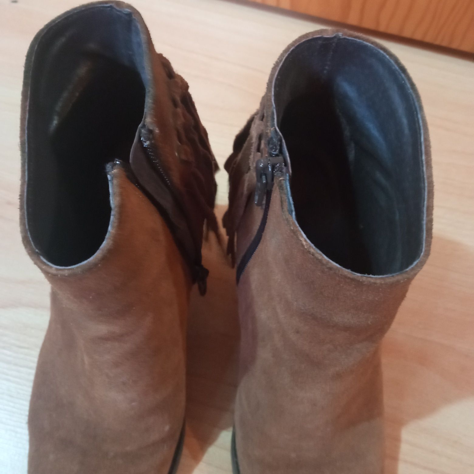 Botas de senhora, castanhas, camurça, 35