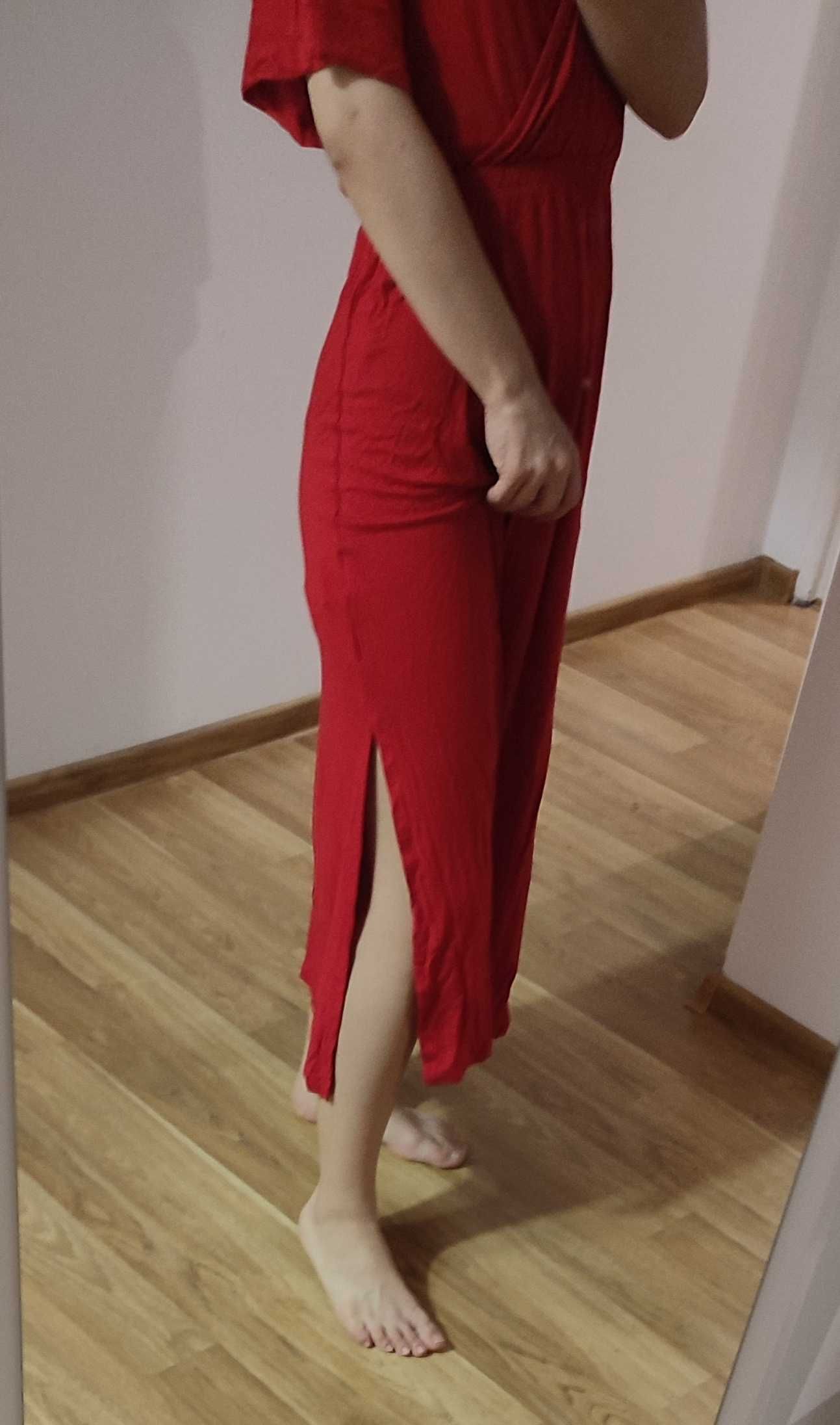 Czerwona sukienka MIDI XS Anna Field