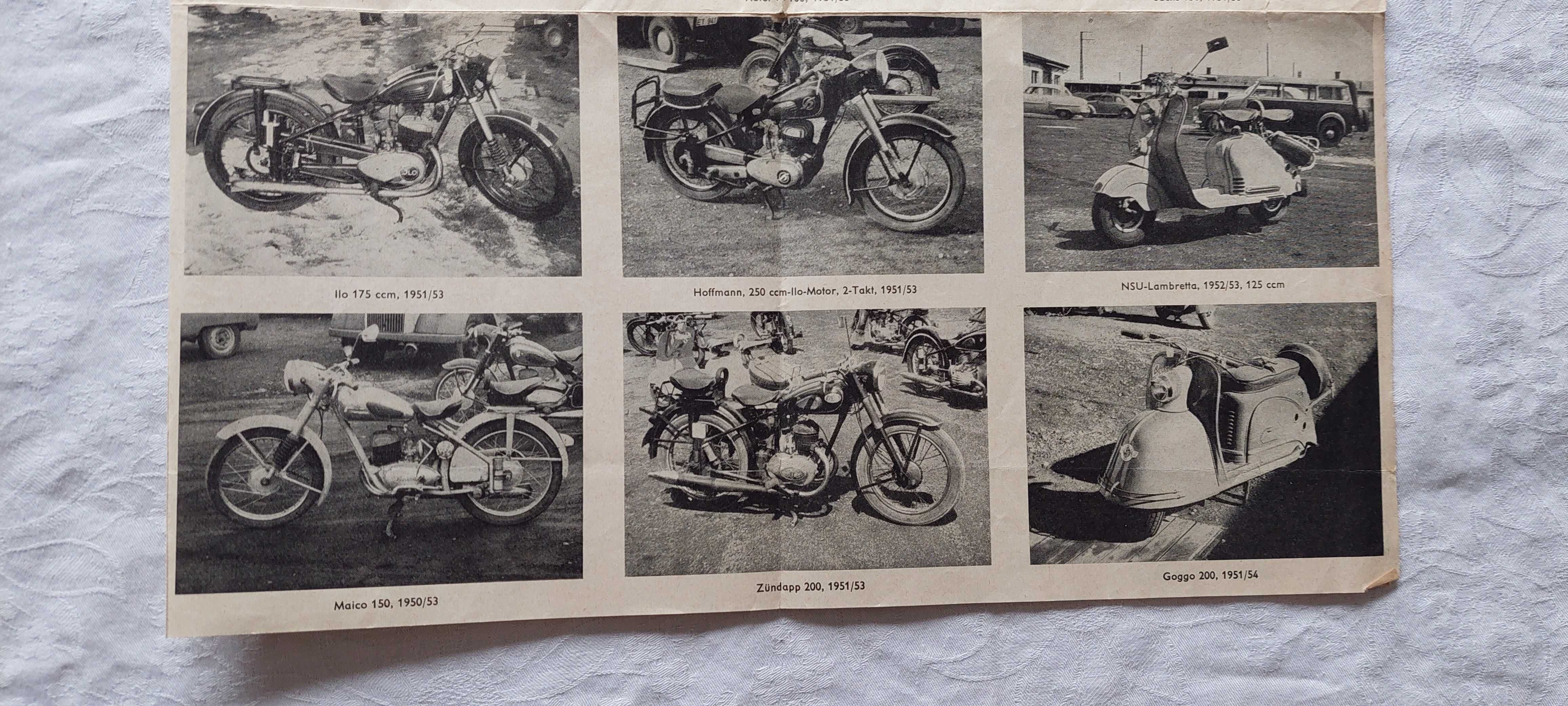 Prospekt reklamowy motocykli i samochodów 1960 r. (BMW/NSU/DKW/OPEL)
